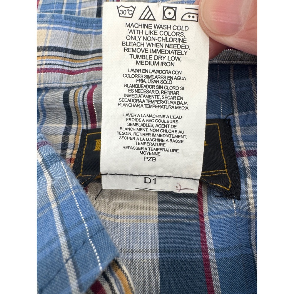 Rustler by Wrangler Men's 3XL Plaid Western Shirt‎ Short Sleeve Snap Button - Picture 7 of 8